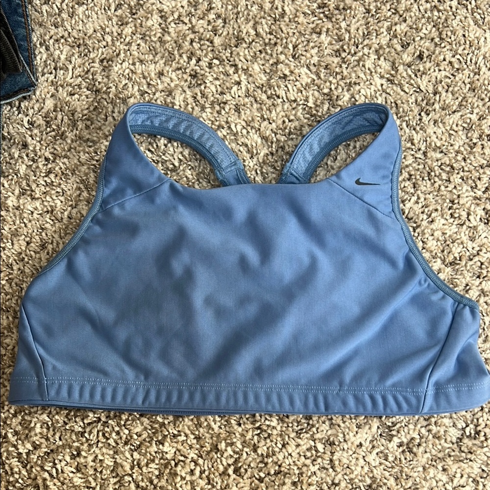 Nike Blue Sports Bra Seamless Design